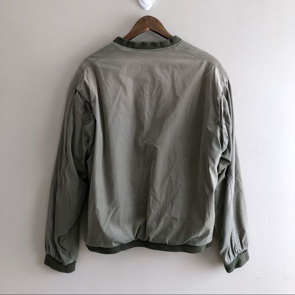 Faconnable Vintage Wool Casual Stretchy Zip Up Bomber Jacket Top Green - Picture 7 of 14